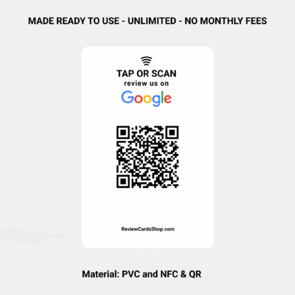 google review card nfc qr